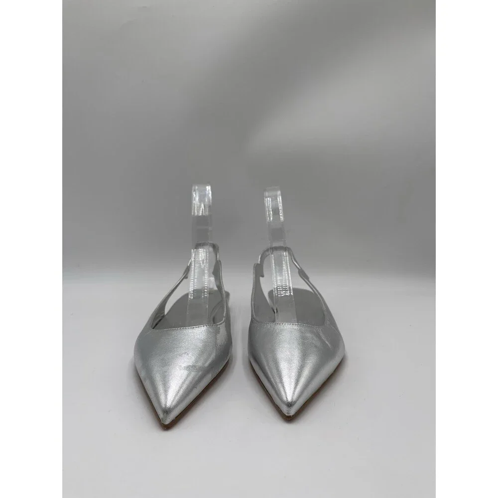 Christian Louboutin Hot Chickita sling metallic scallop flat shoes sandals 35.5 - Picture 2 of 7